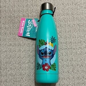 Disney Teal Stitch Bottle with Floral Design